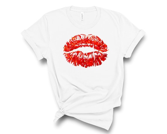 Kiss Me Lips Graphic Tee - Pop Art Unisex T-shirt - Etsy