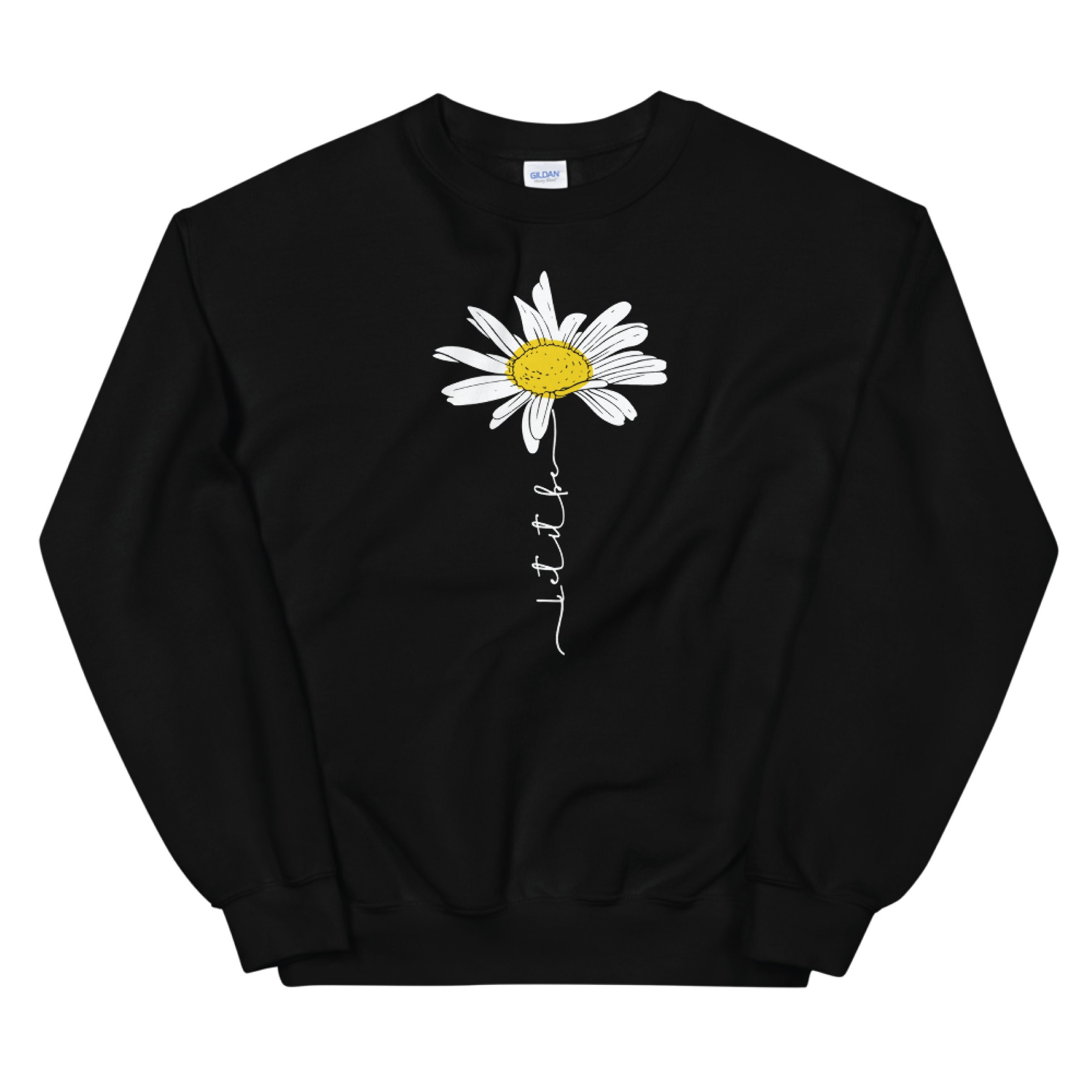 Let It Be Daisy Sweatshirt Unisex Sweatshirt Wildflower - Etsy