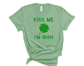 Kiss Me I'm Irish Tee - St Patrick's Day Unisex T-Shirt