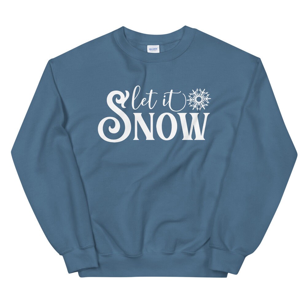 snow blue sweatshirt