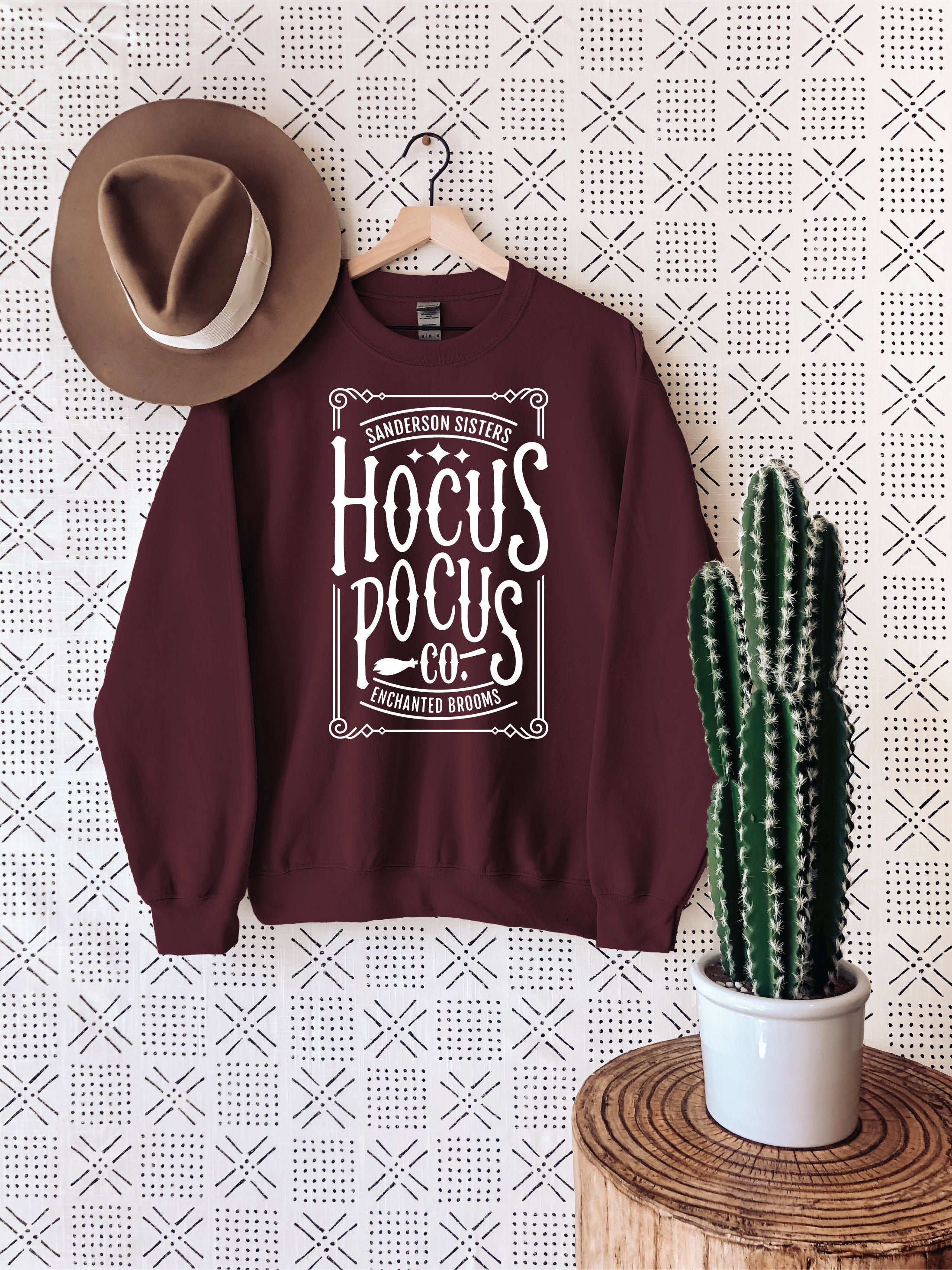 Hocus Pocus Brooms Sweatshirt Unisex Crew Neck Sweatshirt Fall Sweatshirt Halloween Sweatshirt