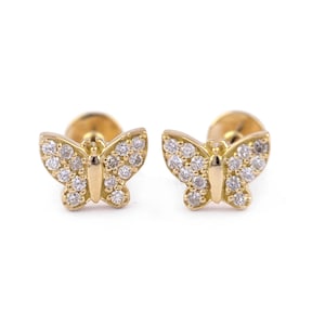 日本未入荷★STONEHENgE★POSY〜14K Butterfly Shaped Earrings Filigree Butterfly Earrings 14K
