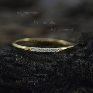 Genuine SI Clarity G-H Color Diamond Engagement Wedding Band ring in 14k Solid Gold Ring, Promise Ring, Wedding Band, Stacking Ring Jewelry