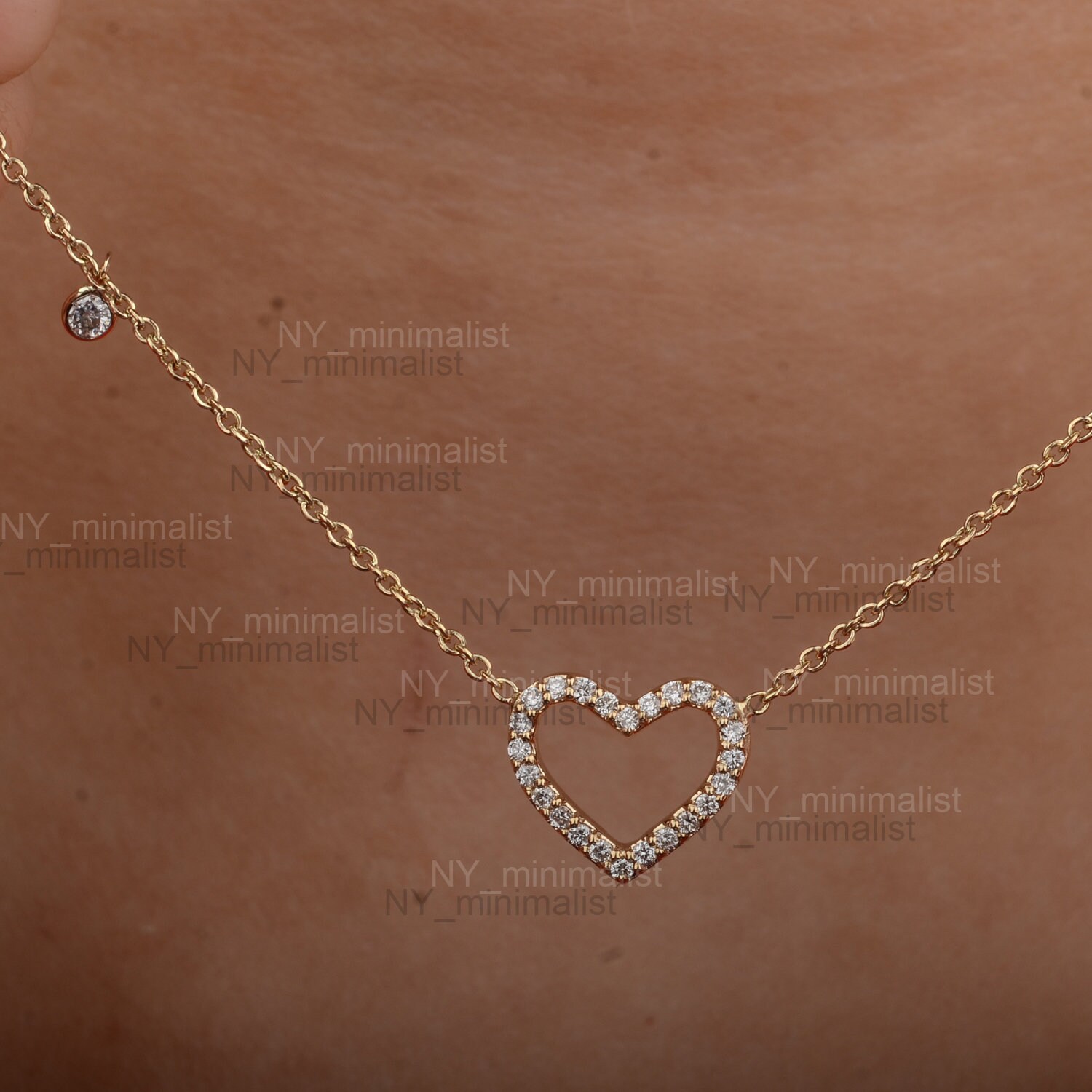 Genuine Love Heart Valentines Day Gift Pendant Necklace