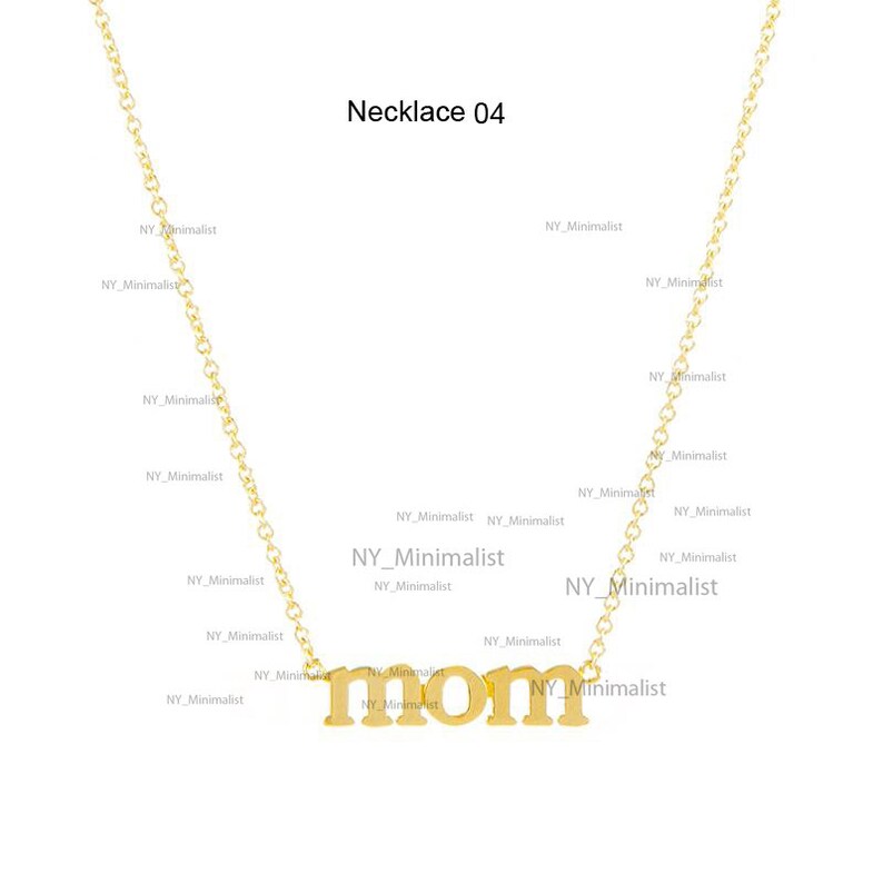 Genuine Diamond Necklace Mother/'s Day Sale Diamond Mama Necklace Choice Your Necklace 14K Yellow Gold Mom Mother/'s Birthday Gift