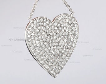 TINGN Collana A Cuore Donna – Placcata Oro 14K O Argento, Catena Regolabile 40+5 Cm, Ipoallergenica, Con Sacchetto Regalo