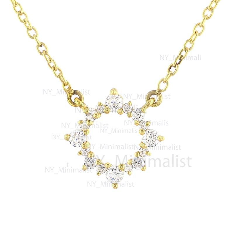 Solid 14K Yellow Gold Real 0.18 Ct. SI Clarity GH Color Etsy