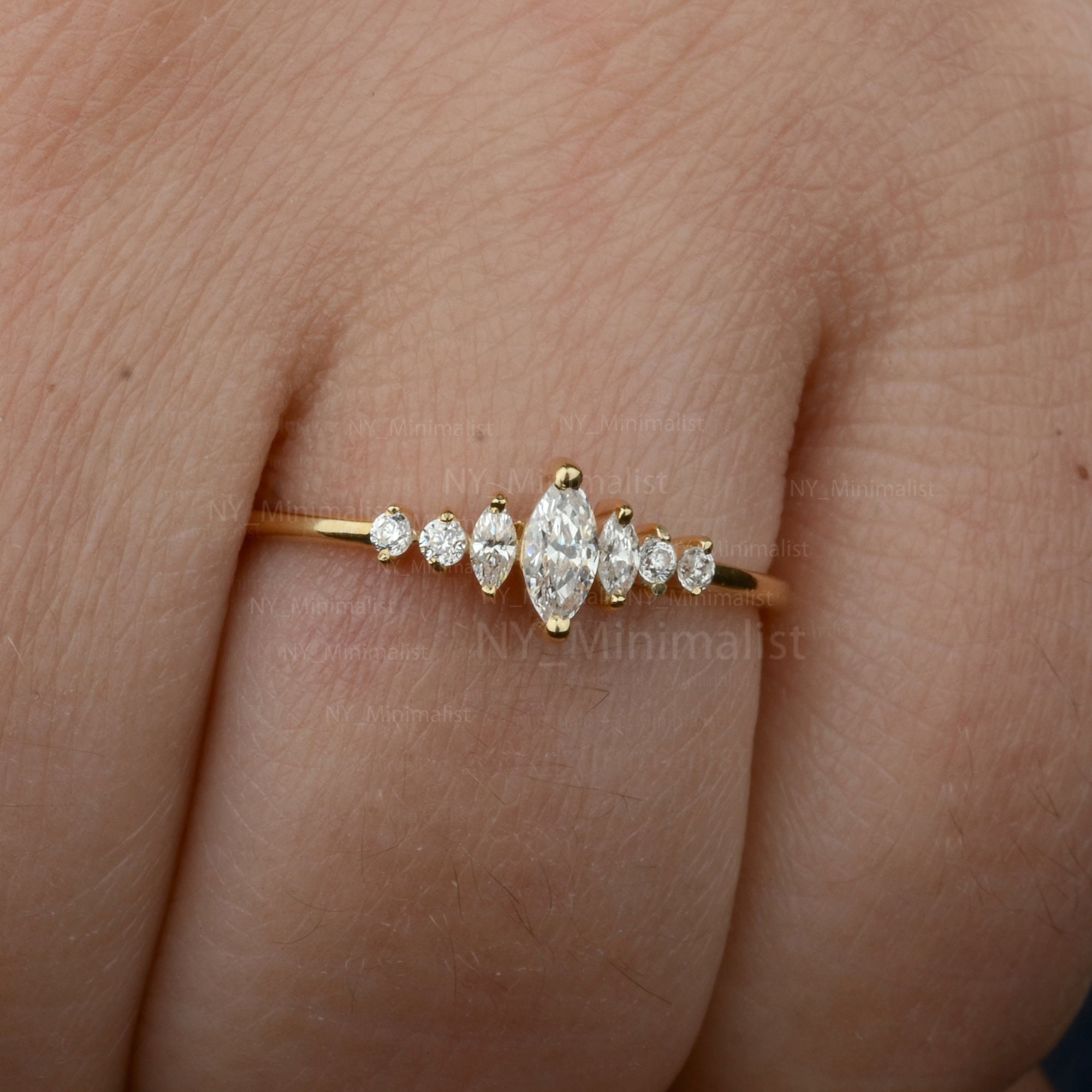 新品未使用☆豪華☆天然イエローダイヤ リング マーキスカット フラワー 新品未使用☆豪華☆天然イエローダイヤ リング マーキスカット フラワー