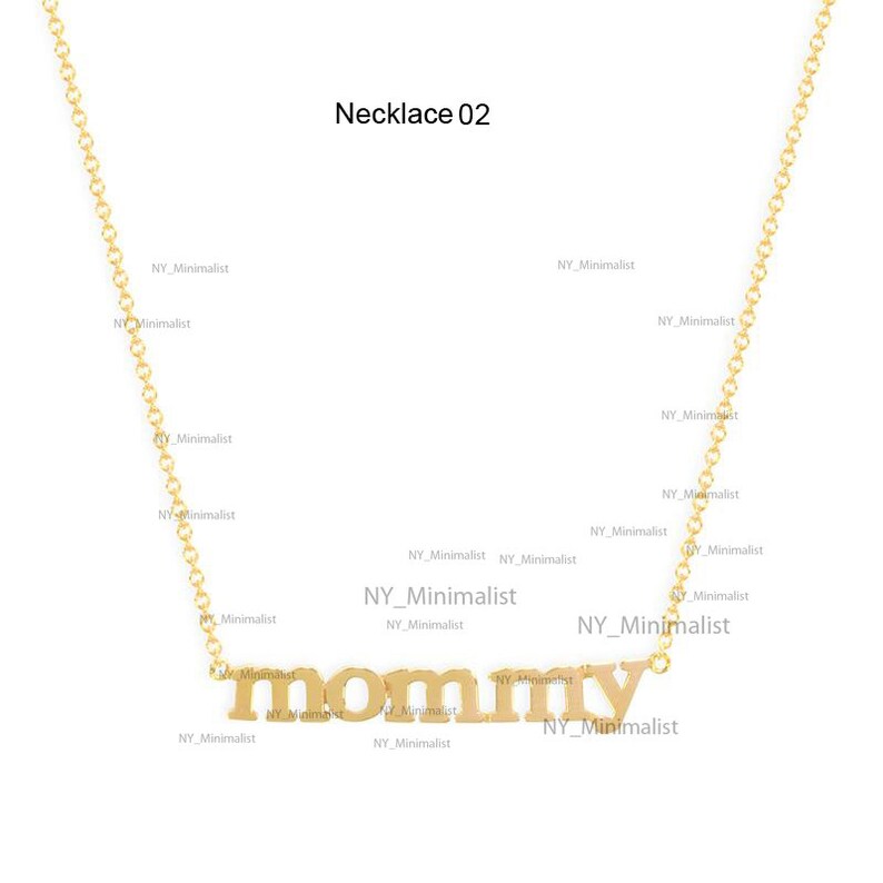 Genuine Diamond Necklace Mother/'s Day Sale Diamond Mama Necklace Choice Your Necklace 14K Yellow Gold Mom Mother/'s Birthday Gift