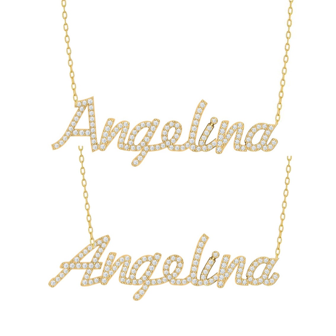 Collana Oro Giallo 14kt Con Zirconi 40 Pollici - Mark Madison Design