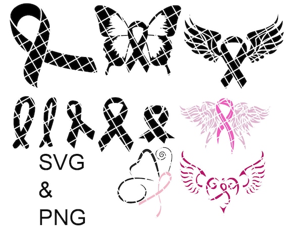 Download Awareness Ribbons Svg Butterfly Wings Cancer Foundations Etsy