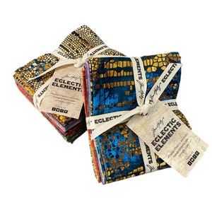 10 Fabric Fat Quarter Bundle - Eclectic Elements Abandoned 2 Collection by Tim Holtz for Free Spirit Fabrics