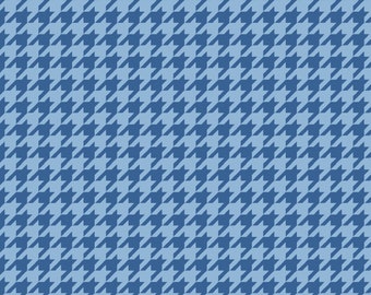 43-44" Wide KIMBERBELL BASICS HOUNDSTOOTH Blue Tonal Quilt Fabric for Maywood Studio - Sold by the Yard