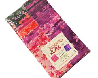 Fabric Jelly Roll - Blooming Beauty Strip-Pies by Kanvas Studio for Benartex - 2 1/2&quot; Wide Strips - Quilt Fabric