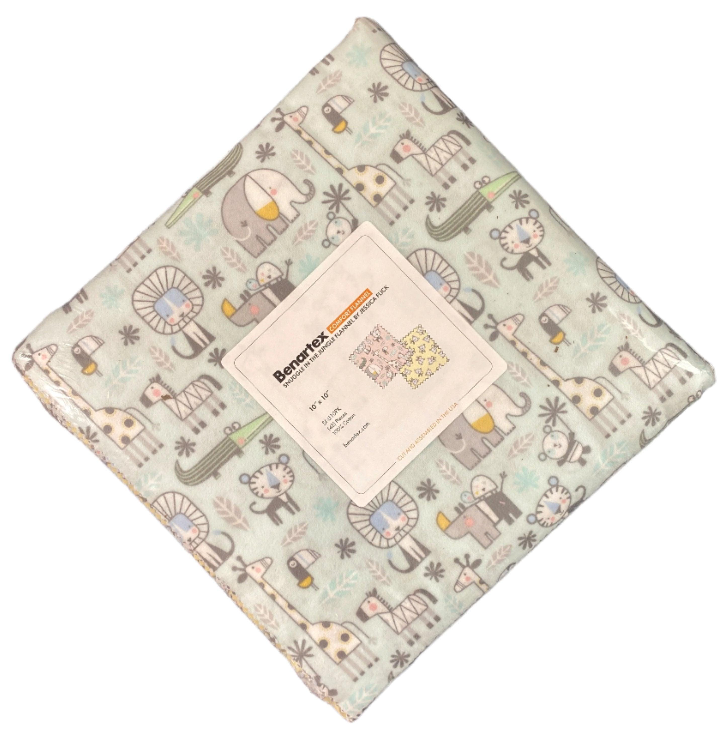 Snuggle in the Jungle Flannel Stripe Yellow - Jessica Flick- PER QUARTER METRE Snuggle in the Jungle Flannel Stripe Yellow - Jessica Flick- PER QUARTER METRE