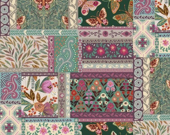 43-44" Wide FOLK FLORA Bountiful Patchwork Quilt Fabric by 3 Wishes Fabric - Sold by the Yard