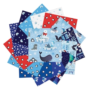 Fabric Layer Cake Arctic Friends by Benartex Kanvas Studio - 10&quot; Squares