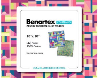 Fabric Layer Cake ZEST by Modern Quilt Studio for Benartex - 10" Squares