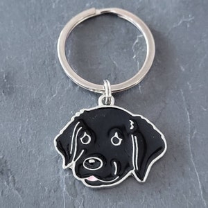 Porte-clés labrador retriever noir, porte-clés de laboratoire noir, pendentif, sac à main, sac à main, veste, trousse, cartable, clés