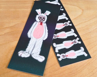 Creepy Rabbit Bookmark - Undead Bunny - Creepy Cute Collection