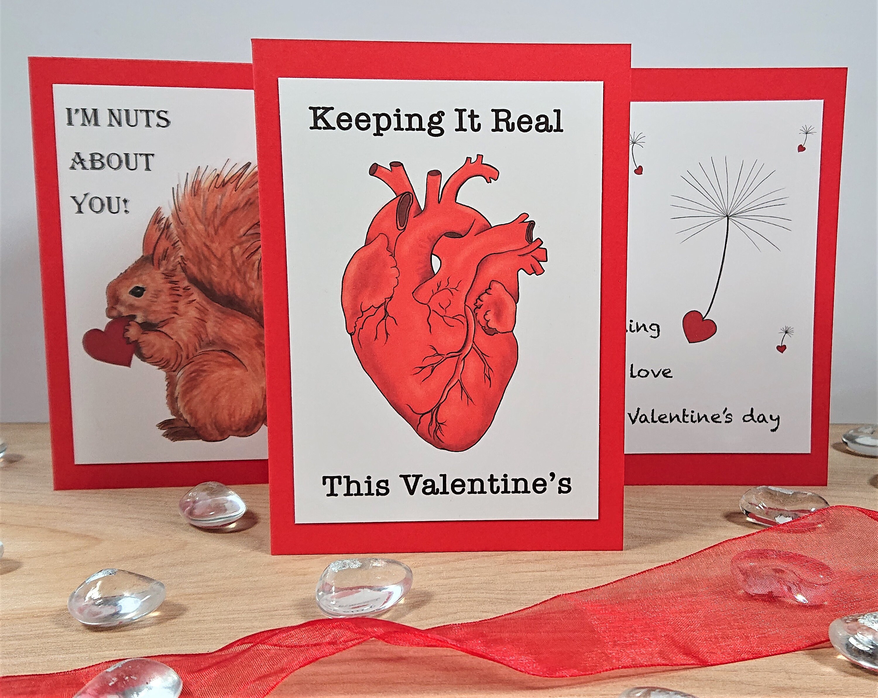 Valentine's Card Anatomical Heart Keeping It Real Etsy