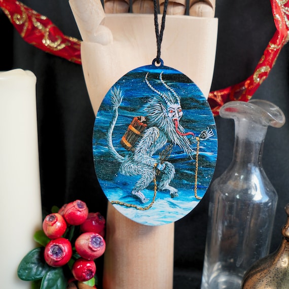 Krampus Decoration - Wooden - Krampusnacht - Dark Christmas - Festive Alternative - Gothic Fantasy