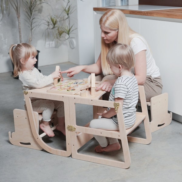 12-in-1 Transformable kitchen tower learning stool