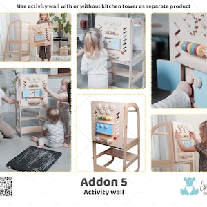 Kitchen Tower, Learning Stool: Elevate Your Child's Experience with Customizable Add-Ons Tower + addon 5