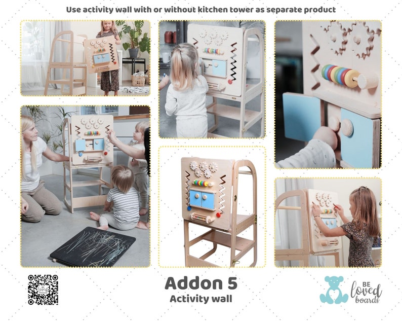 Kitchen Tower, Learning Stool: Elevate Your Child's Experience with Customizable Add-Ons Tower + addon 5