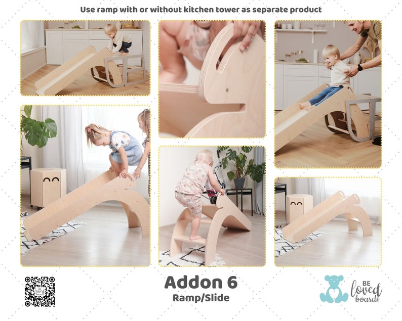 ramp ,slide , indoor slide , montessori furniture