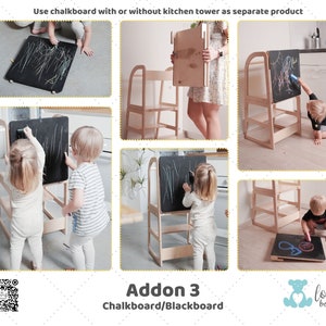 Kitchen Tower, Learning Stool: Elevate Your Child's Experience with Customizable Add-Ons Tower + addon 3