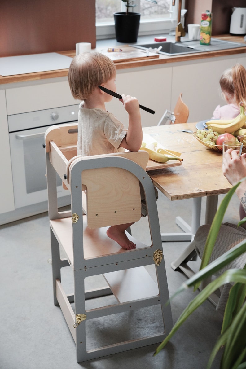 Kitchen Tower, Learning Stool: Elevate Your Child's Experience with Customizable Add-Ons zdjęcie 1