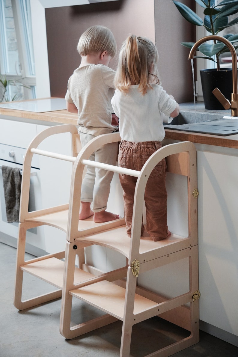 Torre de cocina, taburete de aprendizaje: mejore la experiencia de su hijo con complementos personalizables imagen 2