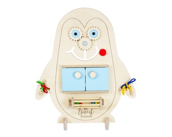 Montesori spielzeug, planche occupée, jouets pour animaux en bois, planche d'activités pour tout-petits, jouets pour tout-petits autistes, jouets montessori