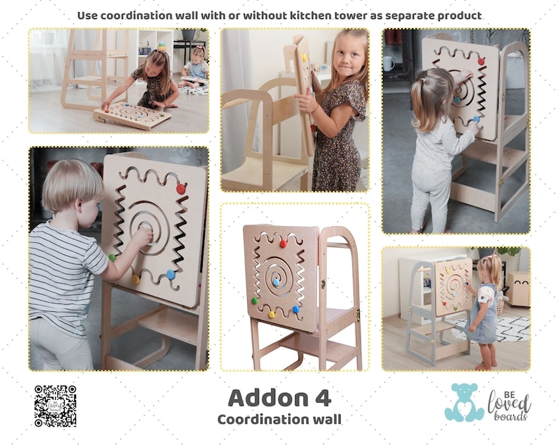 Kitchen Tower, Learning Stool: Elevate Your Child's Experience with Customizable Add-Ons Tower + addon 4