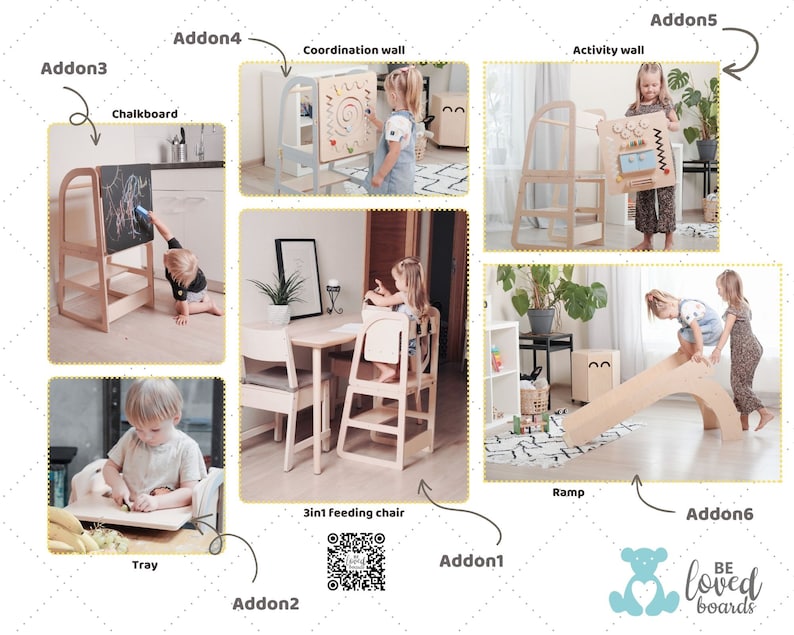 Kitchen Tower, Learning Stool: Elevate Your Child's Experience with Customizable Add-Ons zdjęcie 8