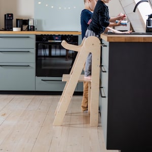 Foldable Wooden Kitchen Tower for Toddlers - Learning, kitchen Step Stool