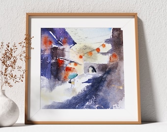 Ho Chi Minh Vietnam original watercolour painting, Vietnam wall art, Vietnam Painting, Wall Art Vietnam, gift ideas,Christmas gift,smallart