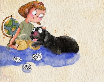 Custom Childrens Book Illustration - Illustrator for Hire - Hand-Drawn Pencil and Watercolor Whimsical - Message me before ordering