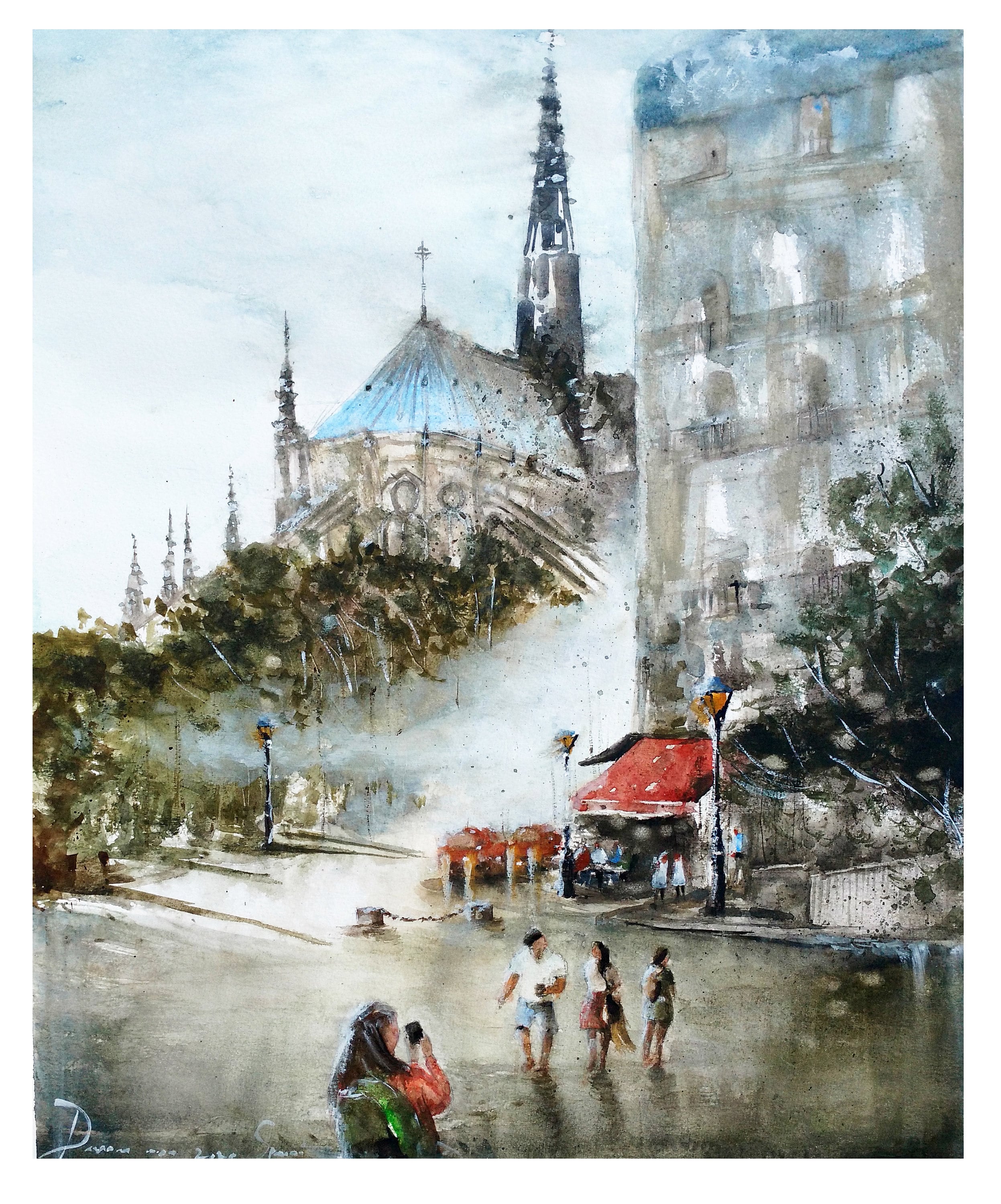Notre Dame PRINTABLE Digital Download Living Room Wall Art - Etsy