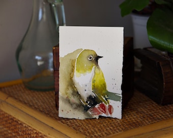 Hand-painted watercolor painting original of South of France 2, Provence wall art, minimalist art, architecture painting, cityscape painting