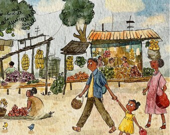 Custom Childrens Book Illustration - Illustrator for Hire - Hand-Drawn Pencil and Watercolor Whimsical - Message me before ordering