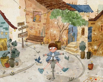 Custom Childrens Book Illustration - Illustrator for Hire - Hand-Drawn Pencil and Watercolor Whimsical - Message me before ordering