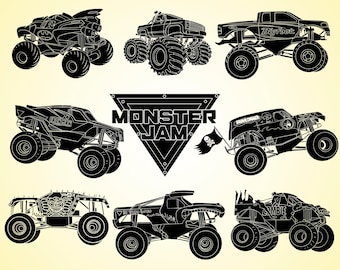 Free Free 287 Silhouette Grave Digger Monster Truck Svg SVG PNG EPS DXF File