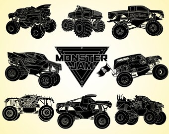 Free Free 287 Silhouette Grave Digger Monster Truck Svg SVG PNG EPS DXF File