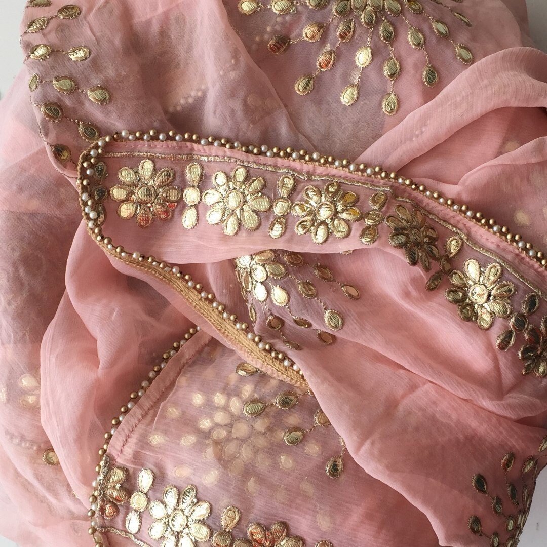 Mustard Gotta Patti Chiffon Dupatta main image 0