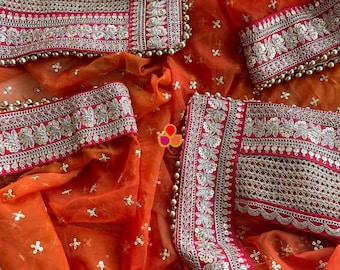 Bridal Rust Charmer Stone Net Double Second Dupatta for Wedding Outfit Lehenga Chunni Sagan Nikah Karvachauth Mehendi Indian Odhni