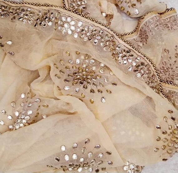 Pista Green Gotta Patti Net Dupatta with Sequinned main image 0