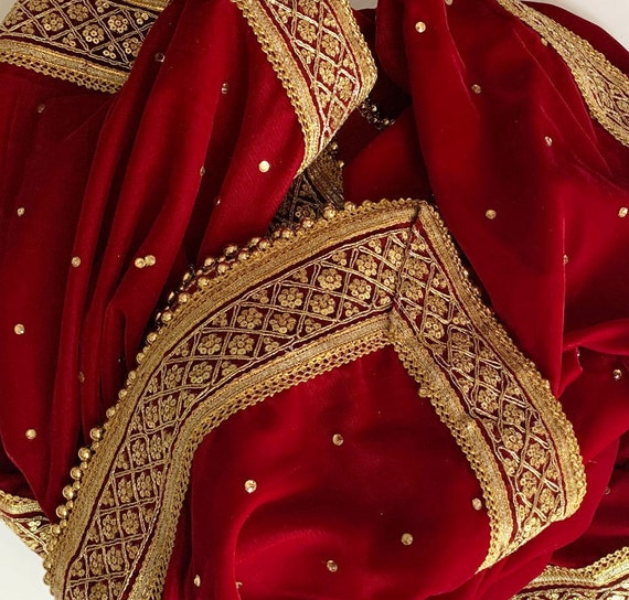 Red bridal dupatta buy online sale