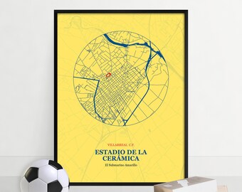 Villarreal Cf Decor Etsy